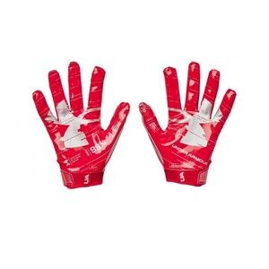 Men's Under Armour F8 Football Gloves Red Large